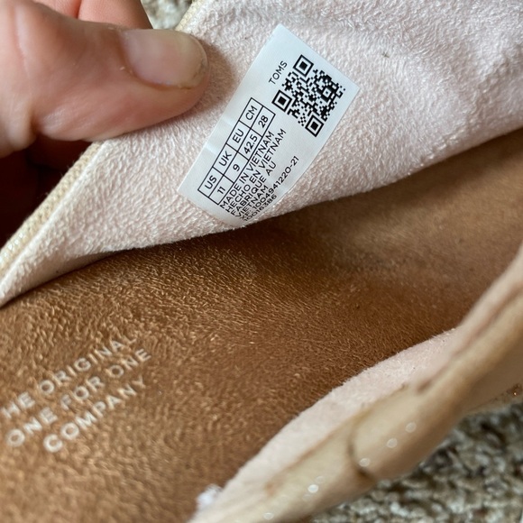 Toms Monica Wedge Sandal Natural Shimmer Womens Size 11 - Picture 4 of 5